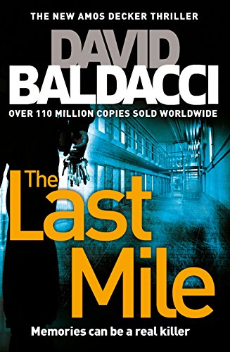 Book cover for The Last Mile by David Baldacci featuring a prison corridor background.