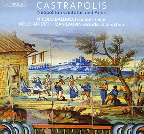 CD cover depicting a painted tile scene of musicians and a building.