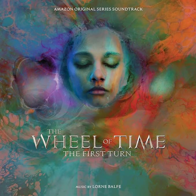 Vinyl album cover for "The Wheel of Time" soundtrack with painted portrait.