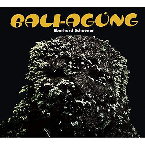 "Bali-Agung DVD cover featuring a moss-covered stone statue against a black background."