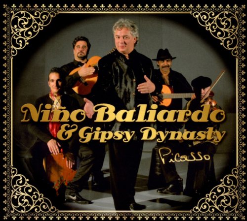 CD cover featuring four musicians with guitars, ornate gold frame.