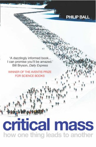 Book cover showing a large crowd of skiers on a snowy path.