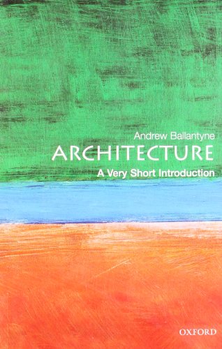 Book cover: "Architecture: A Very Short Introduction" with colorful brushstrokes.