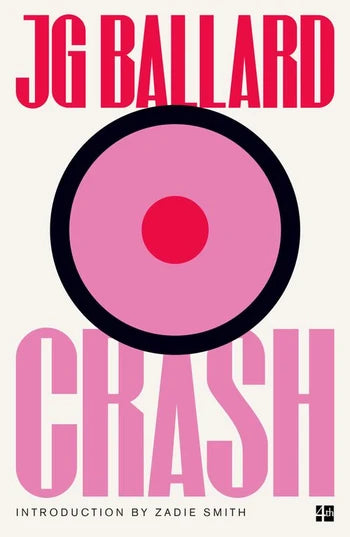 Book cover for "Crash" by J.G. Ballard with abstract, blurred imagery.