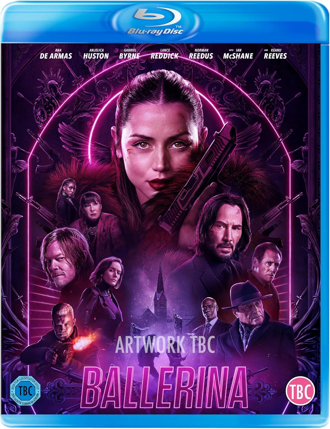 Blu-ray cover for "Ballerina" featuring Ana de Armas and supporting cast.