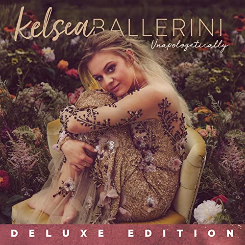 Kelsea Ballerini album cover, seated in flowers, wearing a gown.