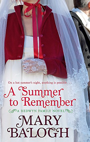Book cover: bride in red jacket and veil, title "A Summer to Remember.