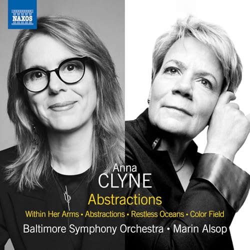 CD cover featuring portraits of two women, Anna Clyne and Marin Alsop.