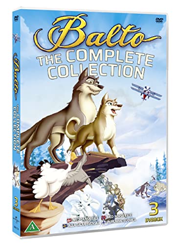 DVD cover for "Balto: The Complete Collection" featuring two wolves and a goose.