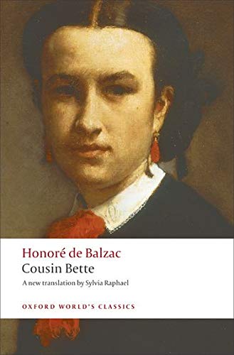 Book cover: portrait of a woman with dark hair, “Cousin Bette” title.