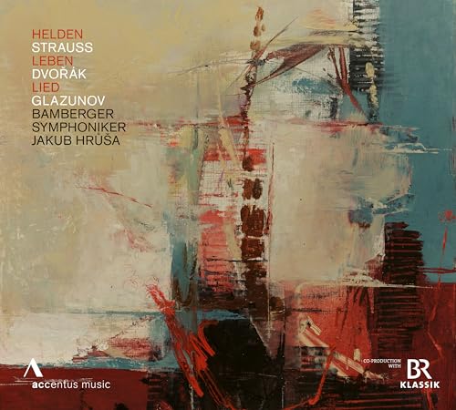 CD cover with abstract expressionist painting in reds, blues, and whites.