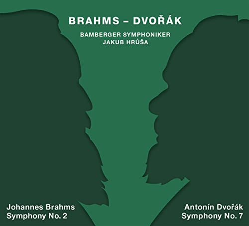 CD cover: Green background with silhouetted faces and composers’ names.