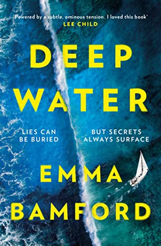 Book cover for "Deep Water" by Emma Bamford, with ocean imagery.