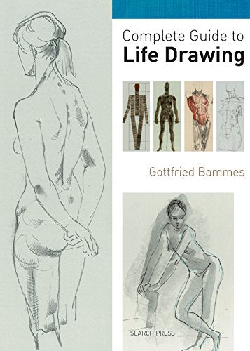 Book cover: “Complete Guide to Life Drawing” with anatomical sketches.