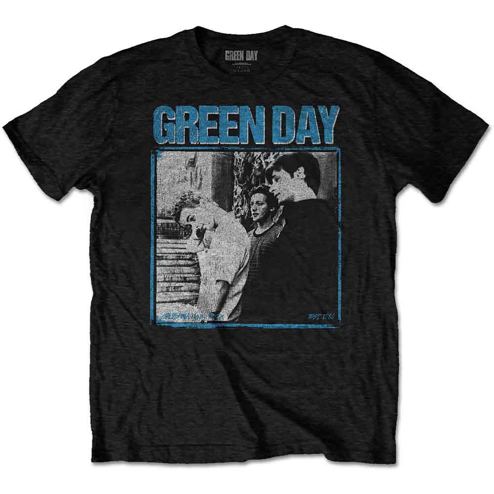 Black Green Day t-shirt with a photo block graphic of the band.