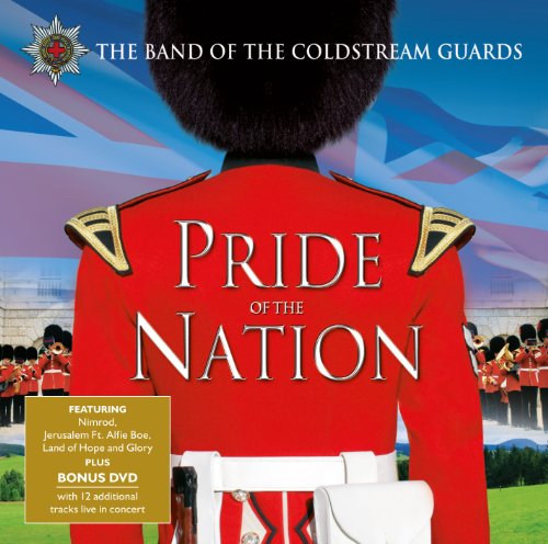 CD cover: Coldstream Guard’s back with red uniform, British flag background.