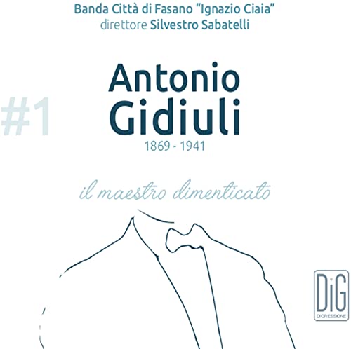 CD cover for Antonio Giduli, a composer, with musical sketch.