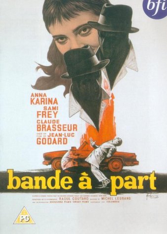 DVD cover for “Bande à Part” featuring a woman partially obscured by a hat.