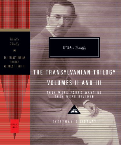 Book cover featuring a portrait of Miklós Bánffy, red stripes, and black text.