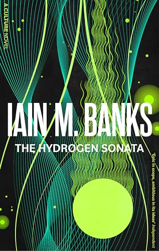 Book cover with neon green abstract wavy lines and circles on a black background.