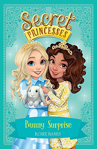 Book cover featuring two young princesses with a white bunny.