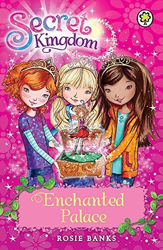 Book cover featuring three young girls with tiaras and a fairy in a box.