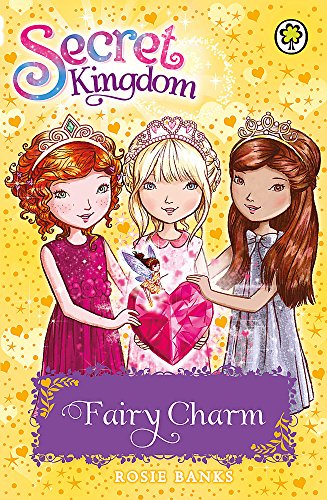 Book cover featuring three fairy princesses and a large pink gem.