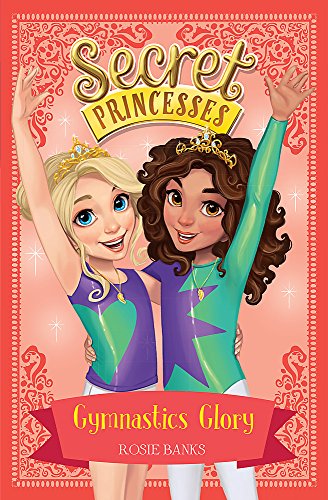 Two young gymnasts with tiaras smiling on a book cover.