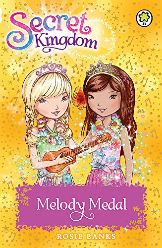 Book cover: two young girls with musical notes and a golden background.