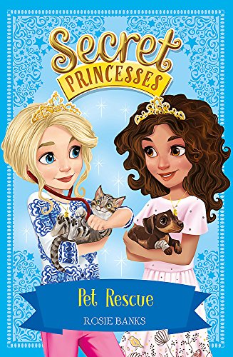 Book cover featuring two young girls with pets and tiaras.