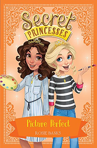 Book cover featuring two young girls with tiaras, painting supplies.