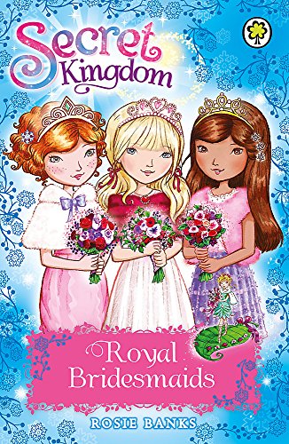Book cover featuring three young girls in dresses with bouquets and a fairy.