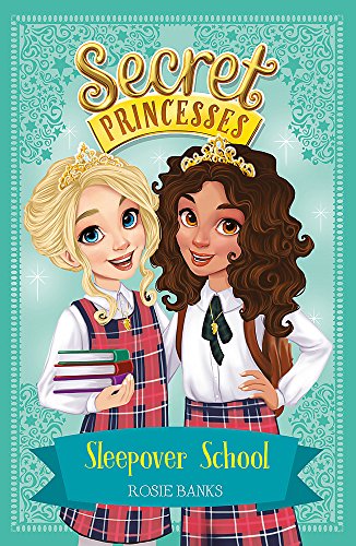 Book cover featuring two young girls with tiaras, wearing school uniforms.