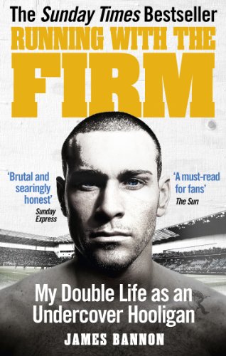 Book cover: close-up of a man’s face with the title “Running with the Firm.”