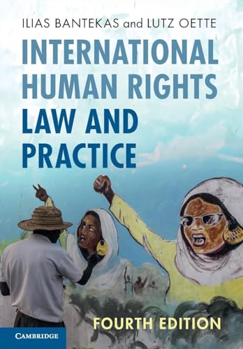 Book cover: "International Human Rights Law and Practice," fourth edition, with protest imagery.