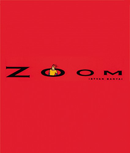 Book cover with a red background and the title Zoom featuring a small character.
