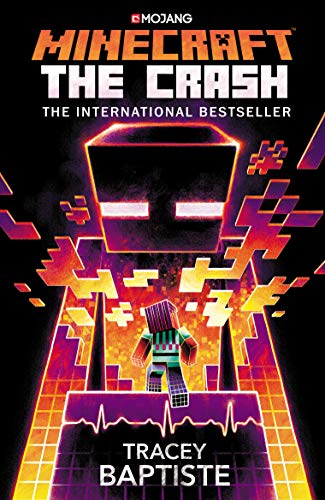 Minecraft novel cover featuring a pixelated character and glowing purple design.
