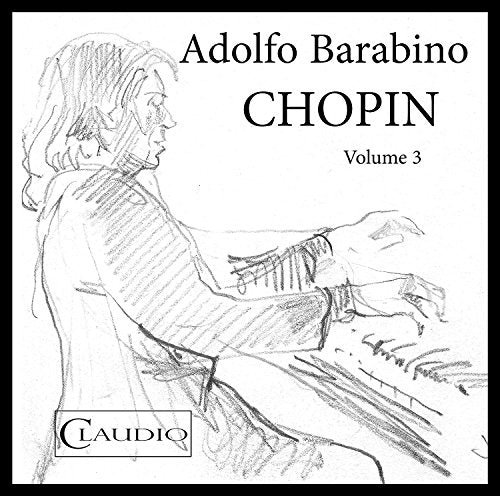 Sketch of pianist Adolfo Barabino, DVD cover for "Barabino Plays Chopin V3".