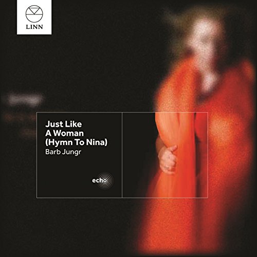 CD cover for Barb Jungr’s “Just Like A Woman” with a blurred portrait.