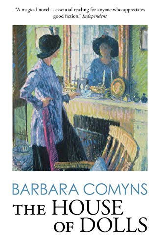 Impressionist painting of a woman in a hat looking into a mirror.