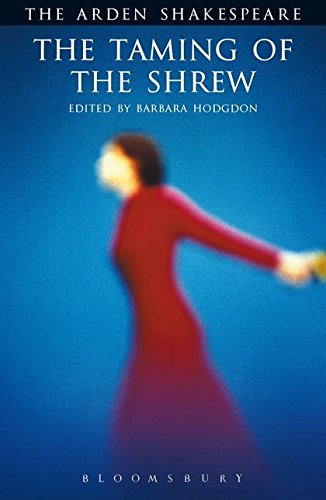 Book cover for The Taming of the Shrew featuring a blurred figure in red.