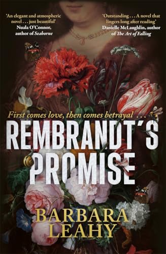 Book cover featuring a woman in a dark dress behind a large floral arrangement.