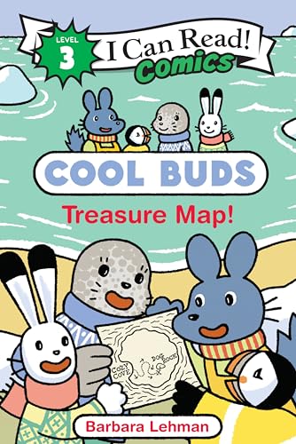 Cool Buds: Treasure Map!" book cover with cartoon animals and a map.