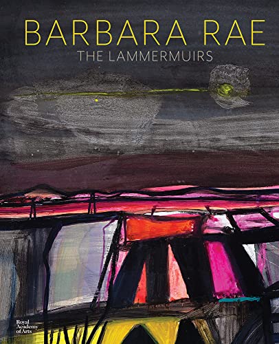 Book cover featuring an abstract landscape painting with bold pink, red, and dark tones.