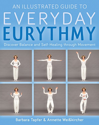 Book cover with illustrations of people performing eurythmy movements.