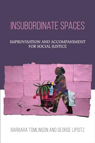 Book cover: "Insubordinate Spaces" with collage of a person and flowers.
