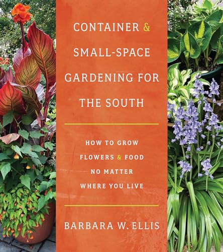 Book cover with colorful flowers and text about Southern container gardening.