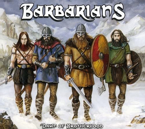 CD cover: four armored barbarians standing in a snowy landscape.