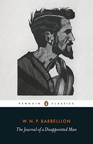 Book cover featuring a black and white ink illustration of a man's profile.