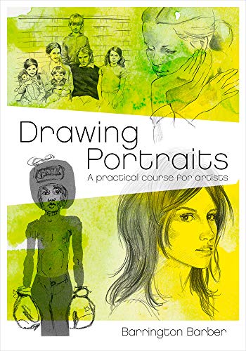 Book cover with sketches of people and the title "Drawing Portraits".
